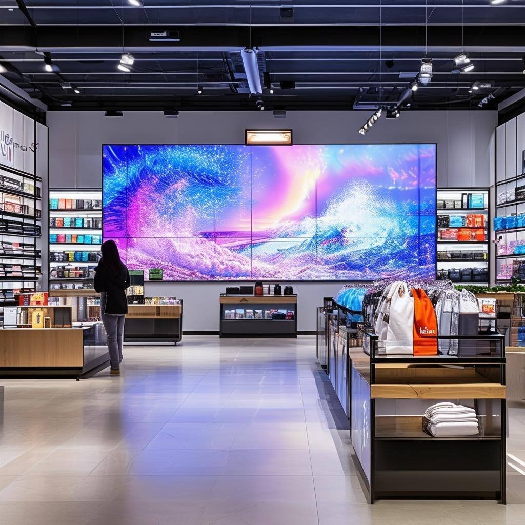 Indoor LED Screen in retail showroom